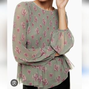 Wilfred Green/Pink Daydreamer Blouse Size M